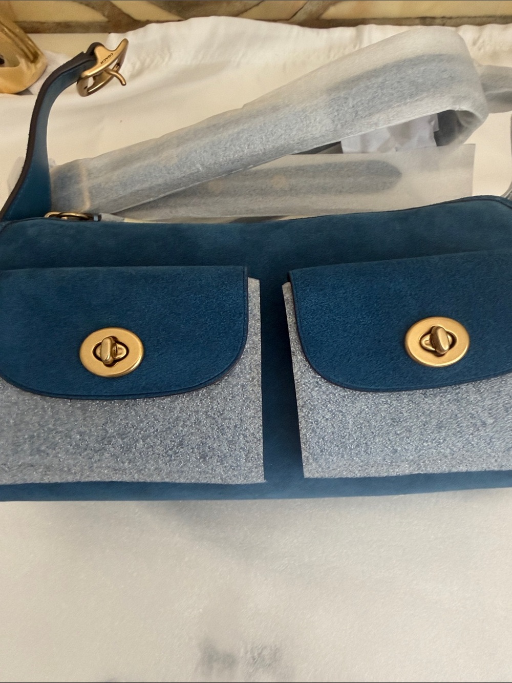 Coach Bluejay Turnlock Haversack Bag 27 - Picture 4 of 14